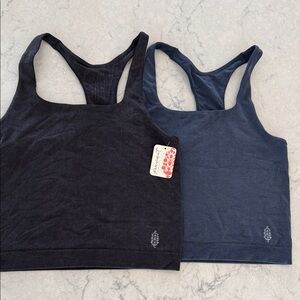 Free People Movement black and blue tanks . Size M-L